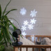 LED проектор, белые снежинки,  220В