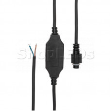 Шнур питания для уличных гирлянд (без вилки) 3А, цвет провода черный, IP65