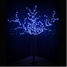 Светодиодное дерево "Сакура", высота 2,4 м, диаметр кроны 1,72м, синие диоды, IP 44, понижающий трансформатор в комплекте, NEON-NIGHT, SL531-323